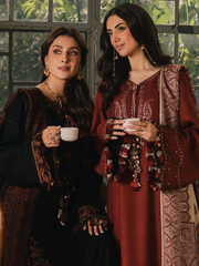 IZEL Musafir Embroidered Italian Woolen Unstitched 3Pc Suit - Sahal