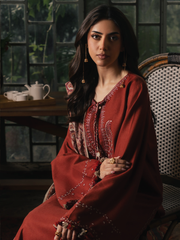 IZEL Musafir Embroidered Italian Woolen Unstitched 3Pc Suit - Sahal
