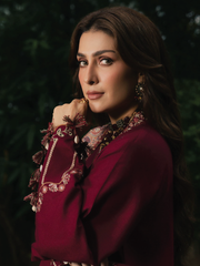IZEL Musafir Embroidered Italian Woolen Unstitched 3Pc Suit - Afroze