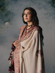 IZEL Musafir Embroidered Italian Woolen Unstitched 3Pc Suit - Afroze