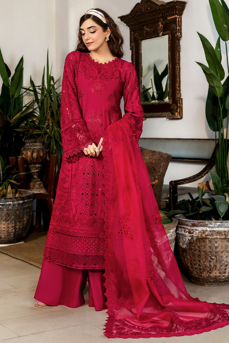Motifz Premium Embroidered Lawn Unstitched 3Pc Suit 5308-ESME