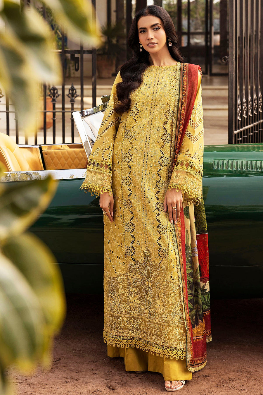 Motifz Premium Embroidered Lawn Unstitched 3Pc Suit 5329-LISETTE