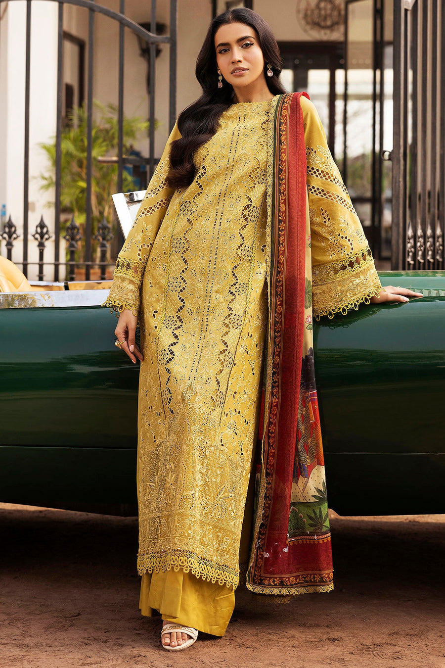 Motifz Premium Embroidered Lawn Unstitched 3Pc Suit 5329-LISETTE