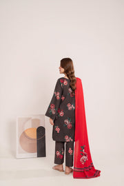Feathers Digital Printed Khaddar Unstitched 3Pc Suit MYRONE-FT570