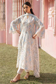 Cross Stitch Premium Embroidered Lawn Unstitched 3Pc Suit - MYSTIC HAZE