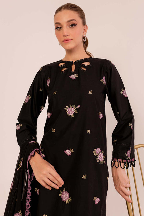 Farasha Summer Essentials Embroidered Lawn Unstitched 3Pc Suit - MYSTIQUE