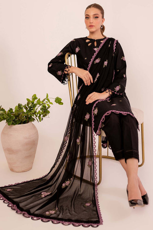 Farasha Summer Essentials Embroidered Lawn Unstitched 3Pc Suit - MYSTIQUE