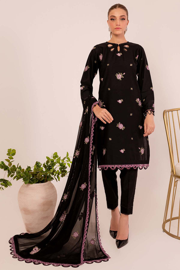 Farasha Summer Essentials Embroidered Lawn Unstitched 3Pc Suit - MYSTIQUE
