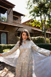Afrozeh Damask The Holiday Unstitched Lawn 3Pc Suit AL-25-V2-09B MAELIS