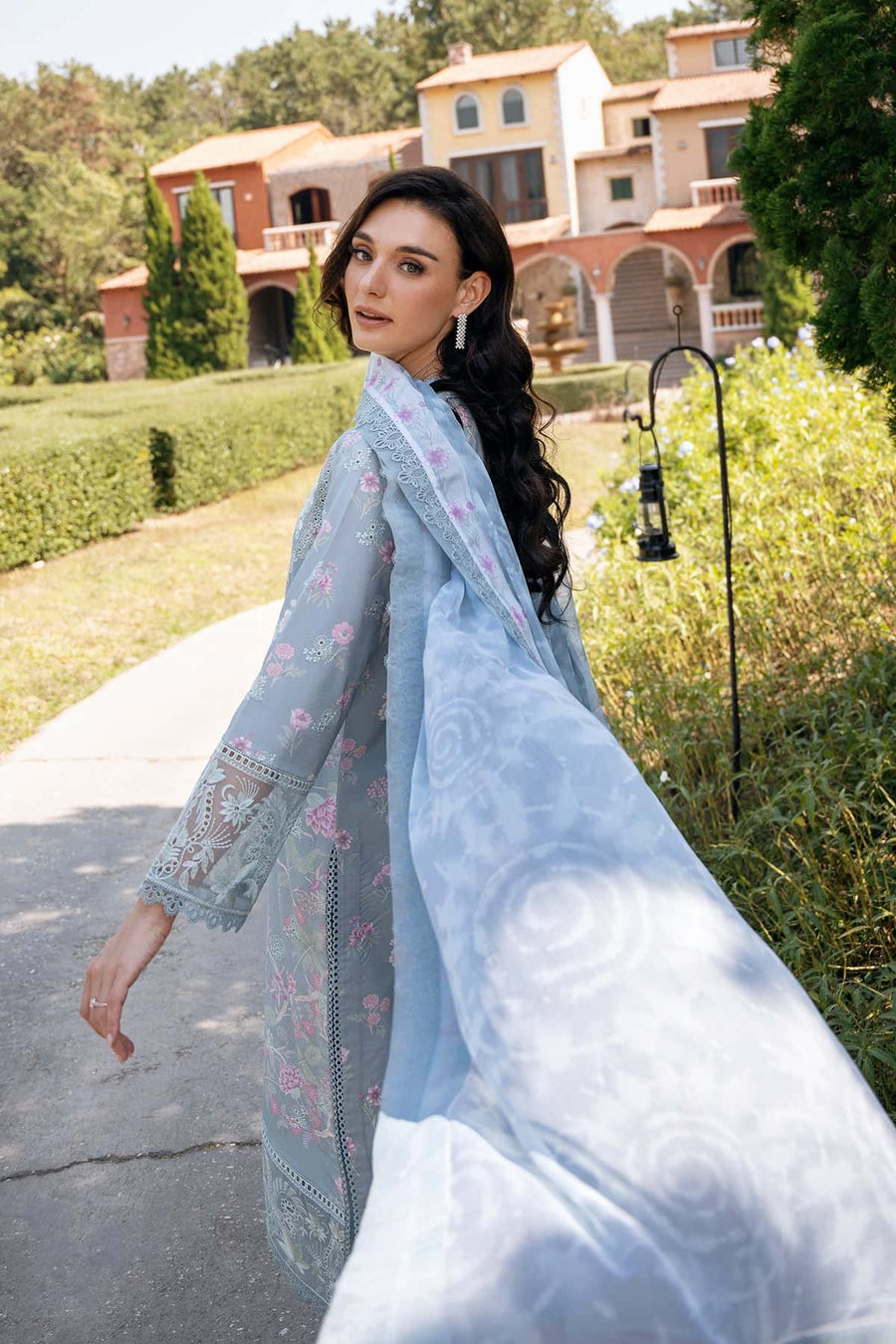 Afrozeh Damask The Holiday Unstitched Lawn 3Pc Suit AL-25-V2-09A MAELIS
