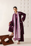 Farasha Summer Melody Embroidered Lawn Unstitched 3Pc Suit - Magenta Aura