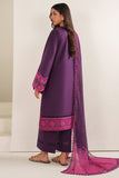 Farasha Summer Weaves Embroidered Lawn Unstitched 3Pc Suit - Magenta Silk