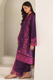 Farasha Summer Weaves Embroidered Lawn Unstitched 3Pc Suit - Magenta Silk
