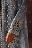 Afrozeh La Fuchsia Embroidered Organza Unstitched 3Pc Suit - Magician