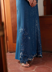 Neeshay Shagun Embroidered Raw Silk Unstitched 3Pc Suit - MAHJABEEN