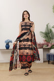 Feathers Premium Printed Lawn Unstitched 3Pc Suit Mahogany Motif-FT771