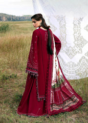 Hussain Rehar Embroidered Khaddar Unstitched 3Pc Suit - Mahrani