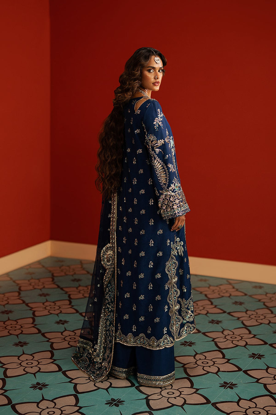 Afrozeh Divani Embroidered Raw Silk Unstitched 3Pc Suit AS-25-06 MAHREEN