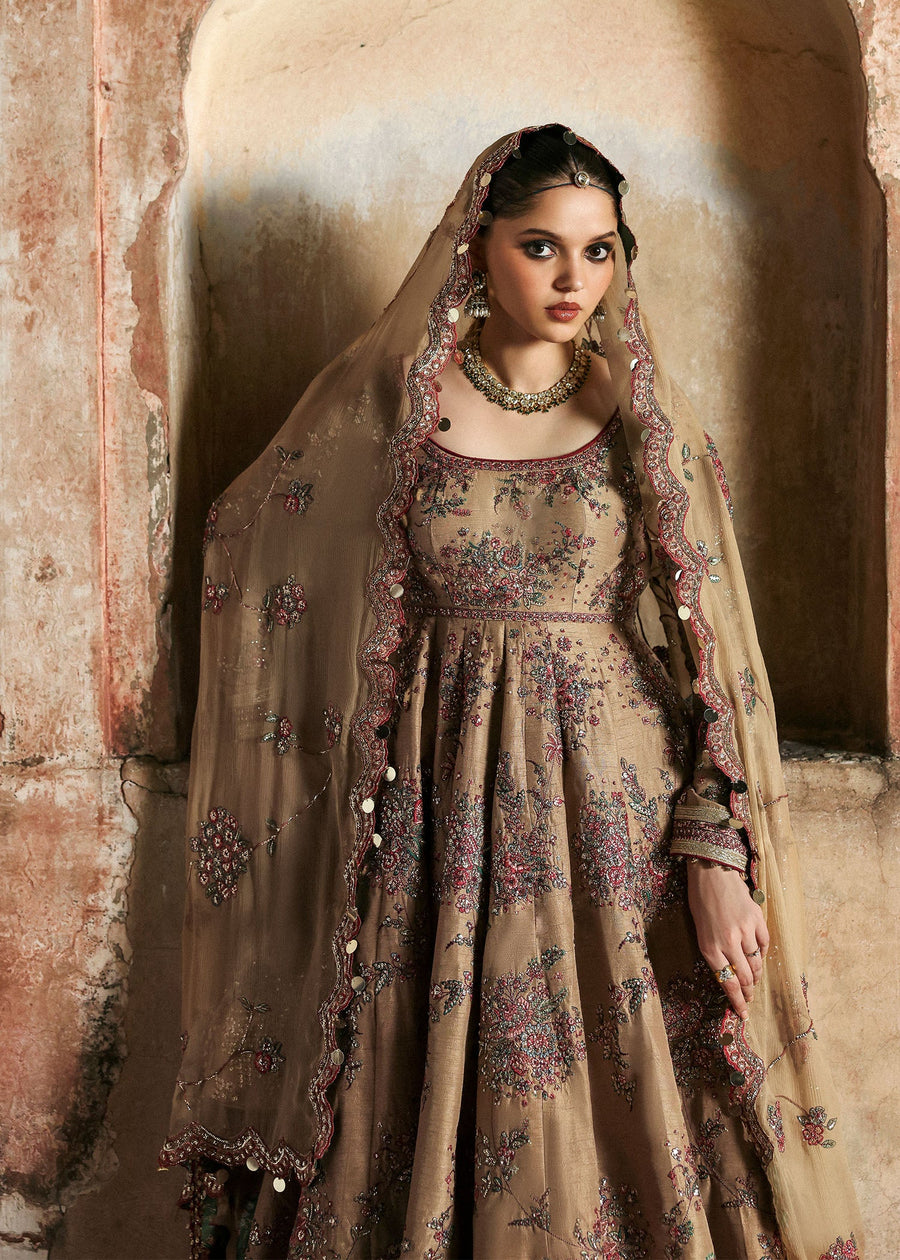 Hussain Rehar Massarat Embroidered Raw Silk Unstitched 3Pc Suit - Mahvash