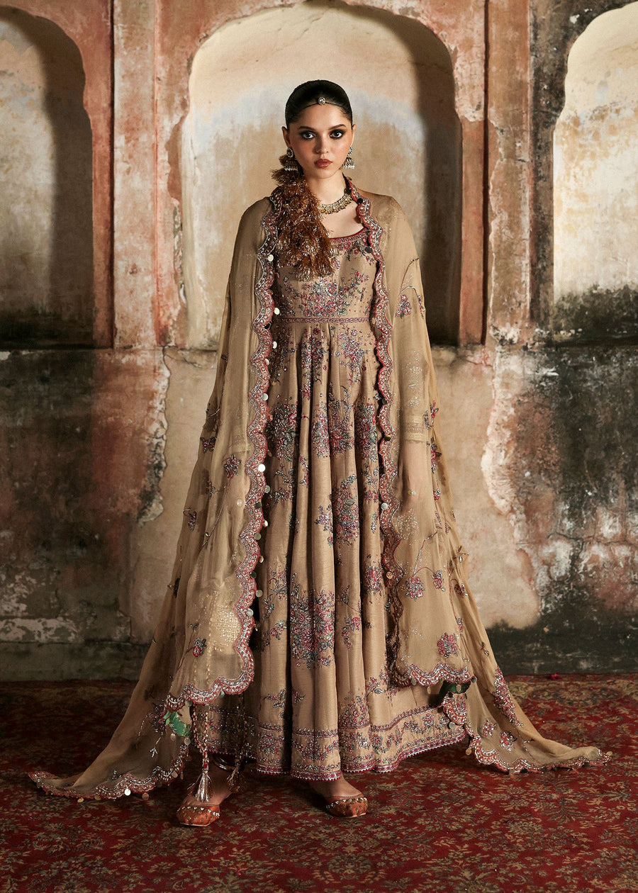 Hussain Rehar Massarat Embroidered Raw Silk Unstitched 3Pc Suit - Mahvash