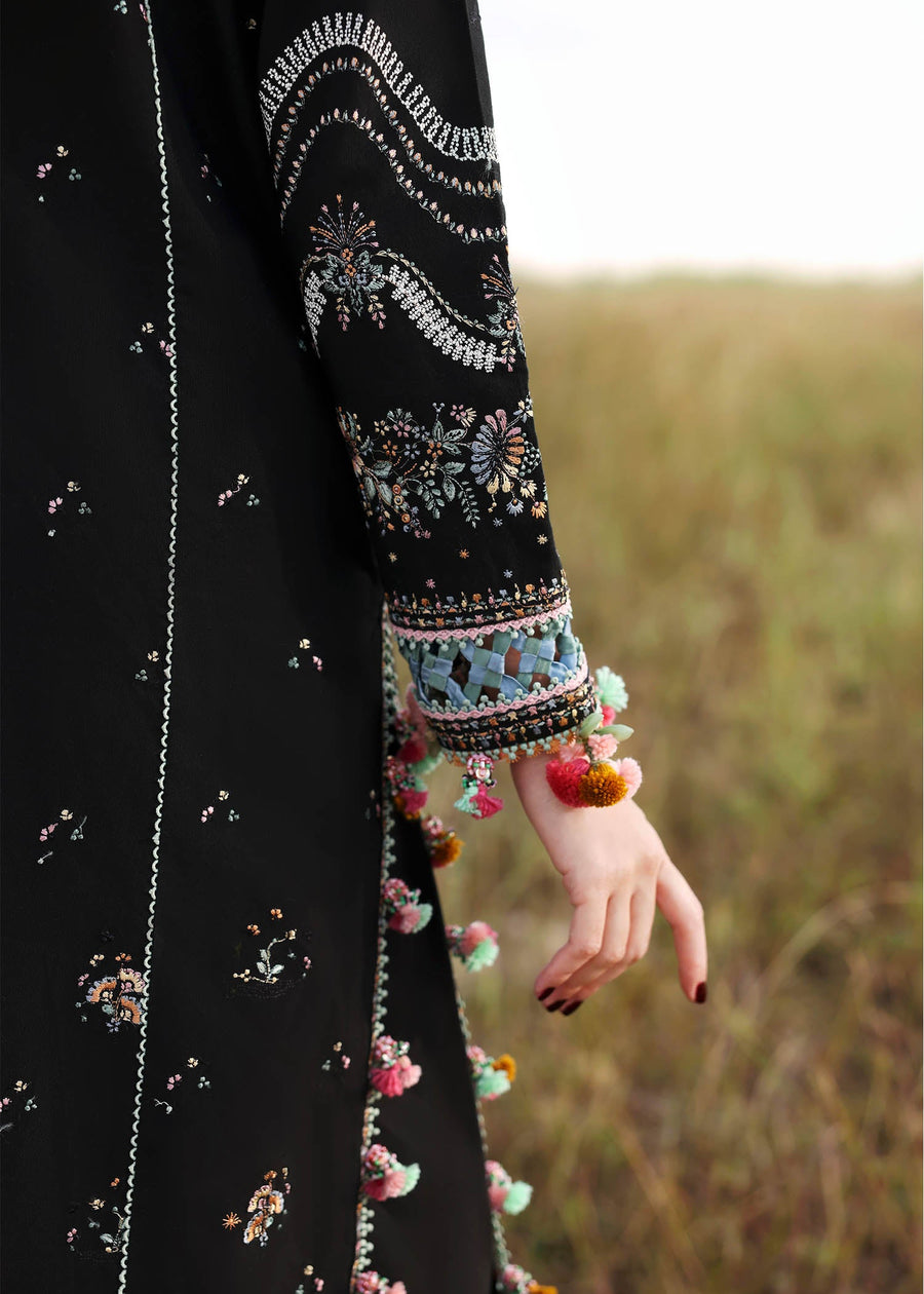 Hussain Rehar Embroidered Khaddar Unstitched 3Pc Suit - Malika
