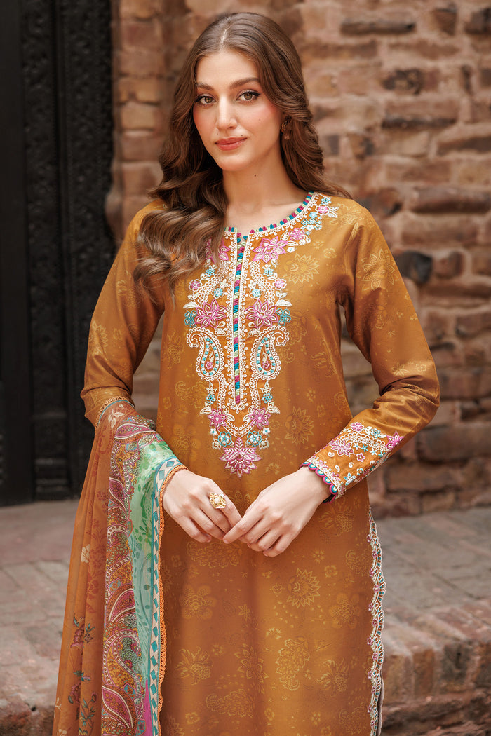 Farasha Seraya Embroidered Lawn Unstitched 3Pc Suit D-08 MALISA