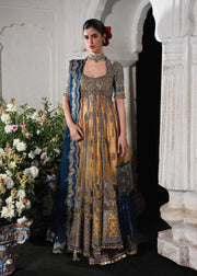 Hussain Rehar Festive Embroidered Net Unstitched 3Pc Suit - Man Jogi