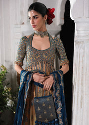 Hussain Rehar Festive Embroidered Net Unstitched 3Pc Suit - Man Jogi