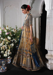 Hussain Rehar Festive Embroidered Net Unstitched 3Pc Suit - Man Jogi