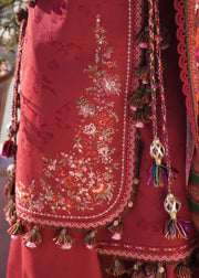 Hussain Rehar Embroidered Khaddar Unstitched 3Pc Suit - Mana