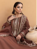 Hemstitch Embroidered Raw Silk Ready to Wear 3Pc Suit - Manha