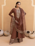 Hemstitch Embroidered Raw Silk Ready to Wear 3Pc Suit - Manha