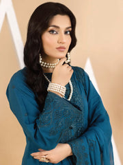 Dilkash Afsana by Manizay Chikankari Karandi Unstitched 3Pc Suit M-01