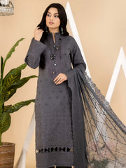 Dilkash Afsana by Manizay Chikankari Karandi Unstitched 3Pc Suit M-02
