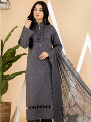 Dilkash Afsana by Manizay Chikankari Karandi Unstitched 3Pc Suit M-02