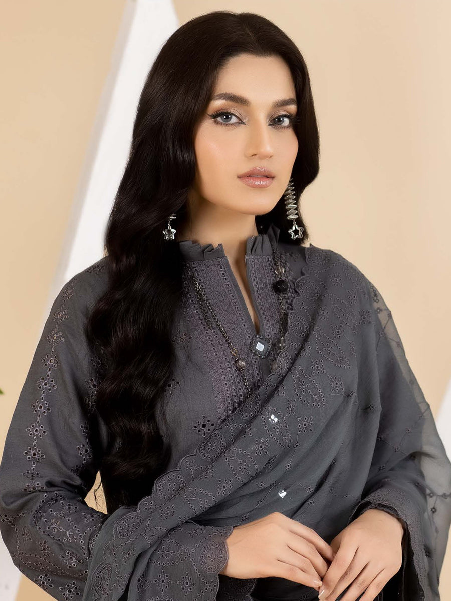 Dilkash Afsana by Manizay Chikankari Karandi Unstitched 3Pc Suit M-02