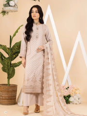 Dilkash Afsana by Manizay Chikankari Karandi Unstitched 3Pc Suit M-03