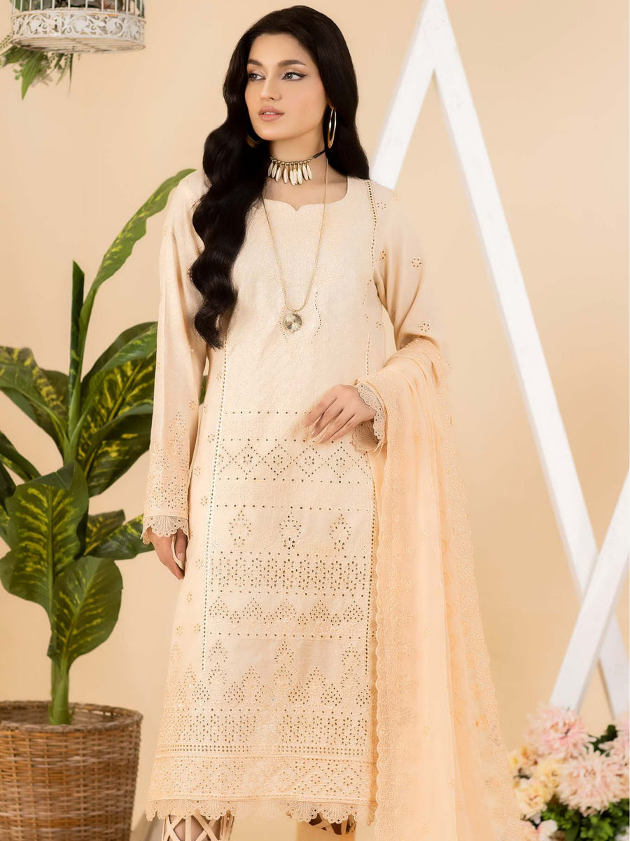 Dilkash Afsana by Manizay Chikankari Karandi Unstitched 3Pc Suit M-05