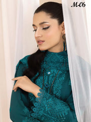 Dilkash Afsana by Manizay Chikankari Karandi Unstitched 3Pc Suit M-06