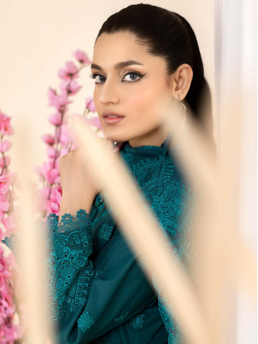 Dilkash Afsana by Manizay Chikankari Karandi Unstitched 3Pc Suit M-06