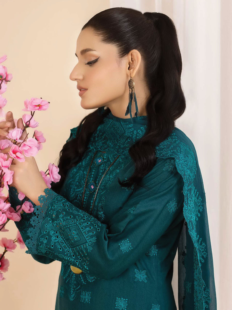 Dilkash Afsana by Manizay Chikankari Karandi Unstitched 3Pc Suit M-06