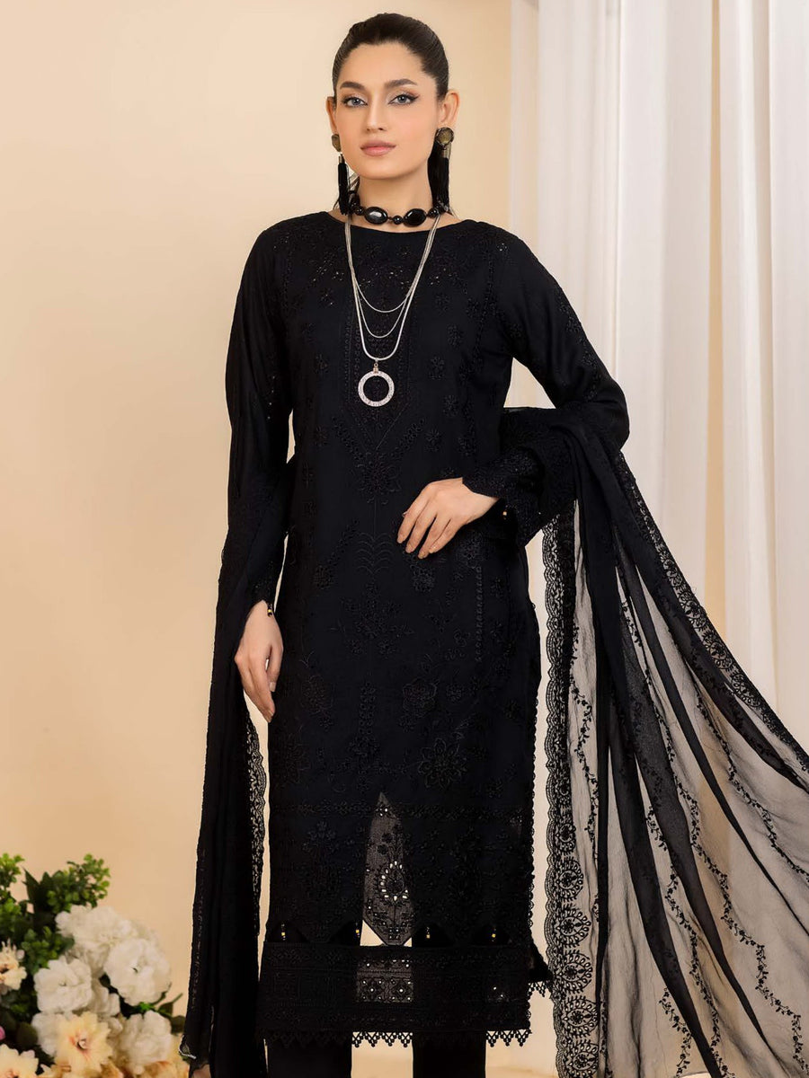 Dilkash Afsana by Manizay Chikankari Karandi Unstitched 3Pc Suit M-09