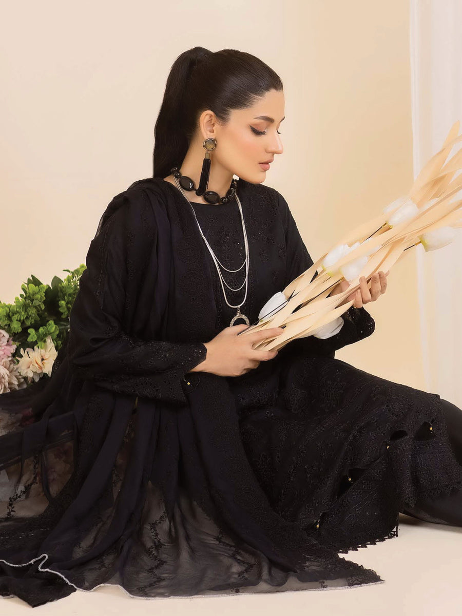 Dilkash Afsana by Manizay Chikankari Karandi Unstitched 3Pc Suit M-09