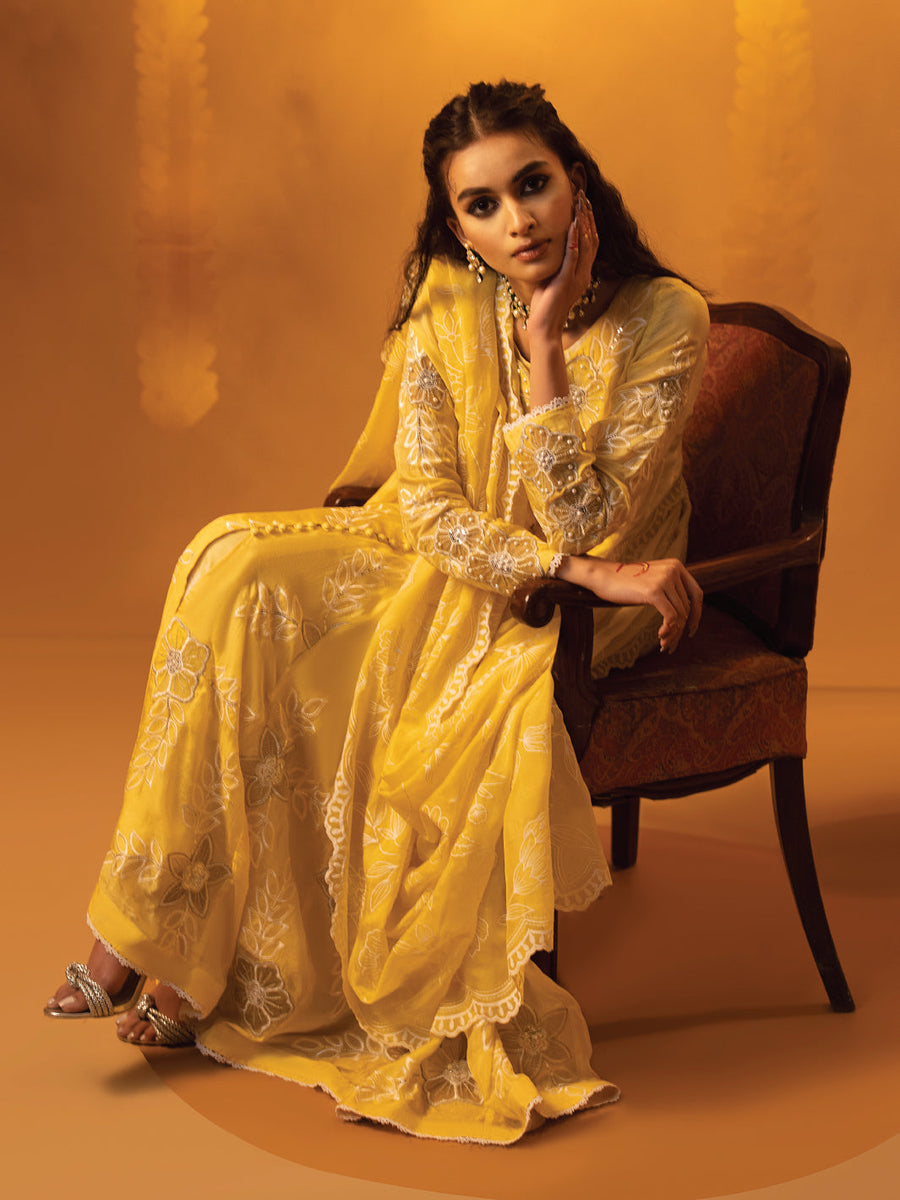 Faiza Faisal Signature Festive Pret Medium Silk 3Pc Suit - Manon