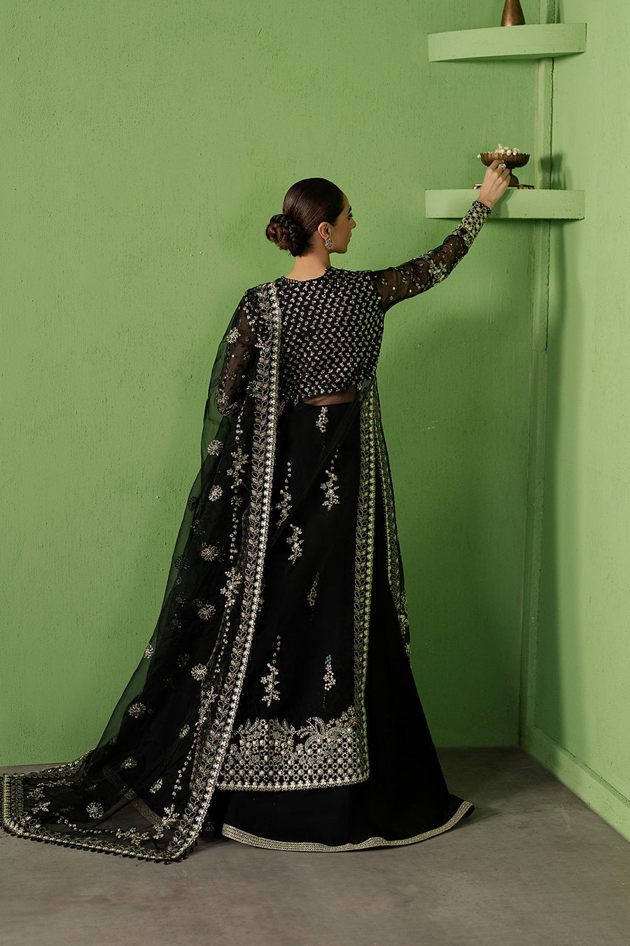 Ayzel Pehli Nazar Embroidered Organza Unstitched 3Pc Suit AZW-25-V1-09 MANZAR