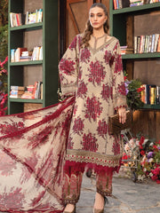 Maria.B M.Prints Unstitched Embroidered Lawn 3Pc Suit MPT-2110-A