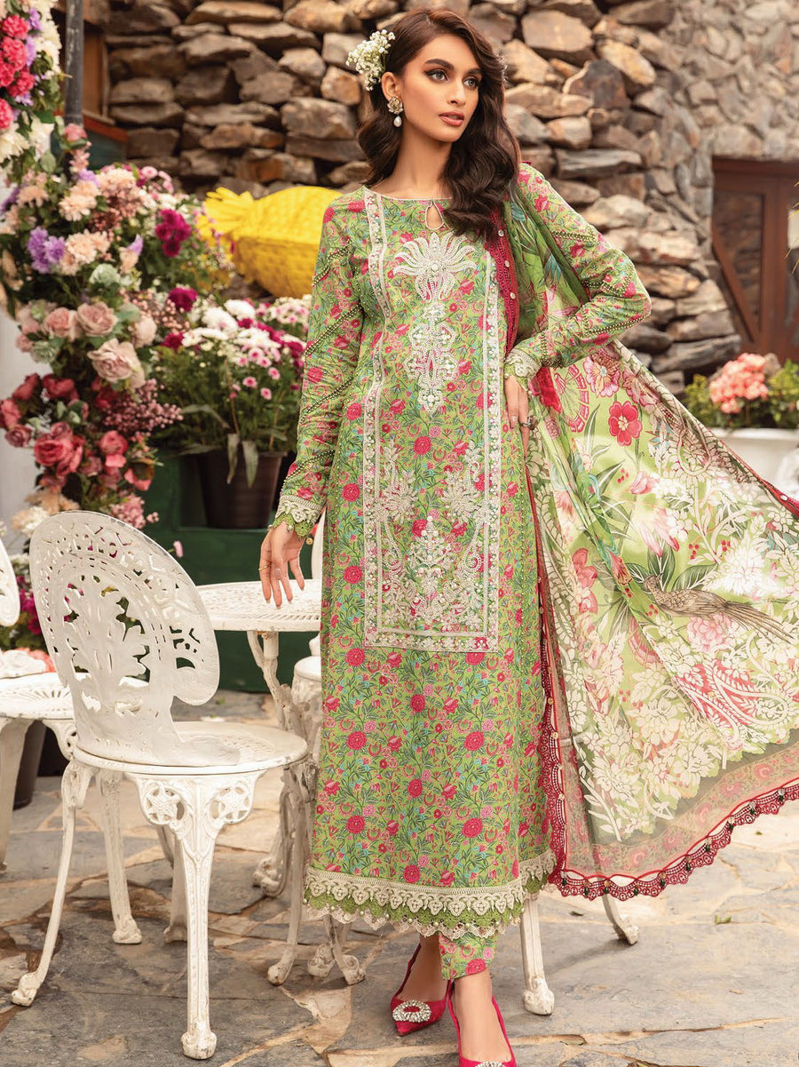 Maria.B M.Prints Unstitched Embroidered Lawn 3Pc Suit MPT-2113-B