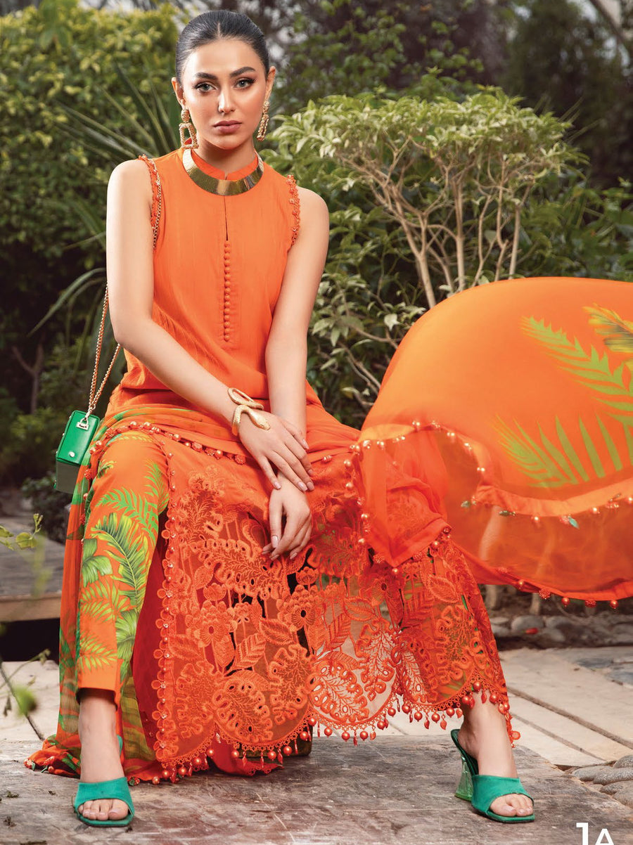 Maria.B M.Prints Unstitched Embroidered Lawn 3Pc Suit MPT-2101-A