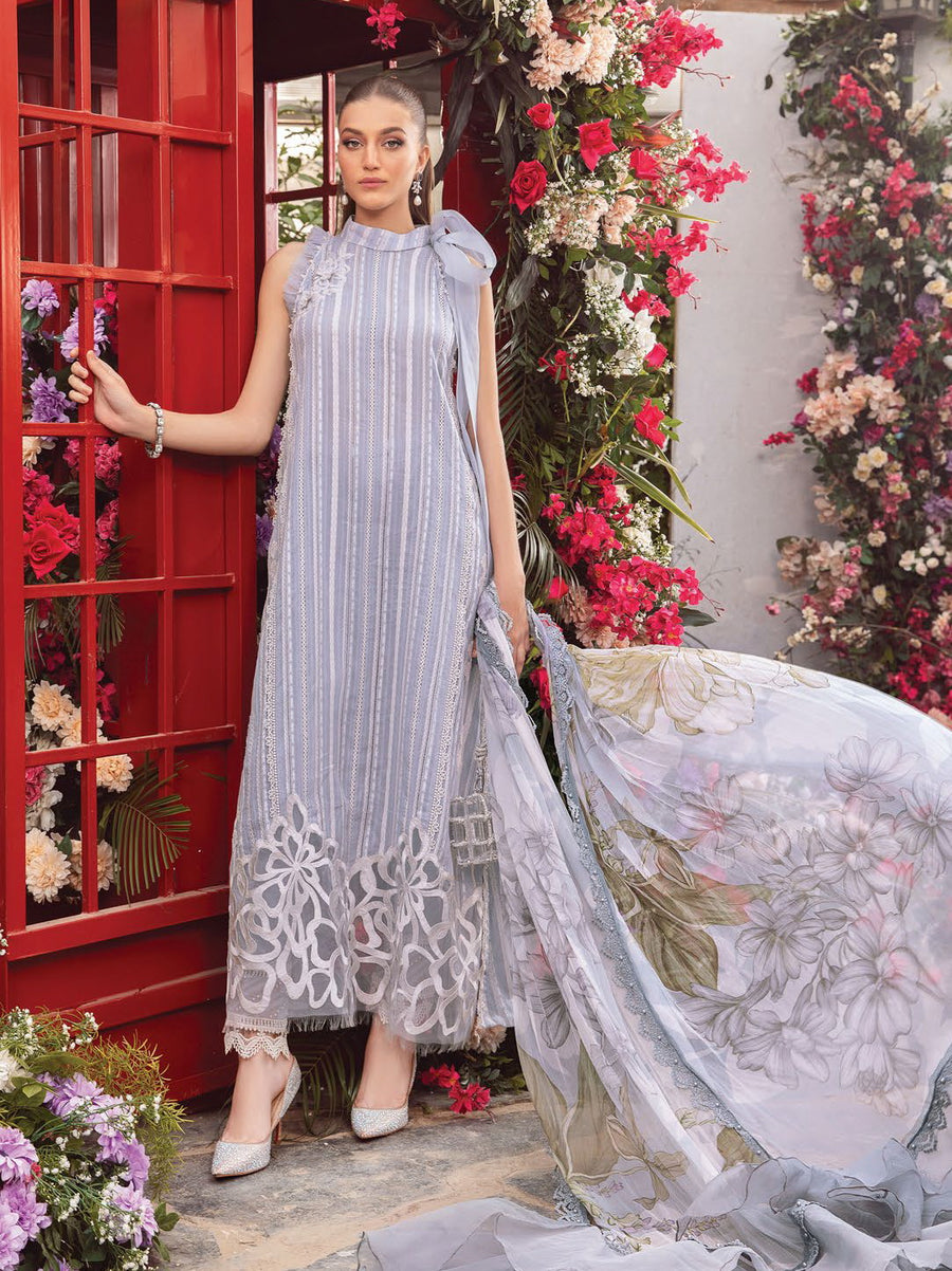 Maria.B M.Prints Unstitched Embroidered Lawn 3Pc Suit MPT-2109-A