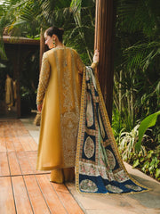 Saira Shakira Embroidered Organza Unstitched Wedding Suit - MARIGOLD